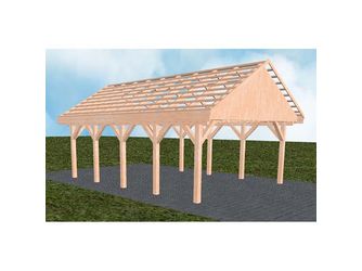 Carport Minden MO Natur Satteldach, ohne Rinne, ohne Pfannen Carport Minden MO Natur Satteldach, ohne Rinne, ohne Pfannen