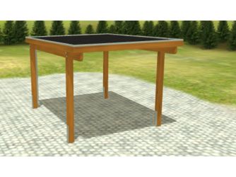 Carport -Q4- 3x4 Leimholz BITU KD+ braun