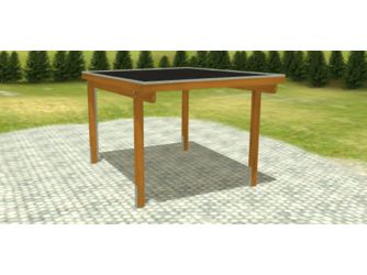 Carport -Q4- 3x4 Leimholz EPDM KD+