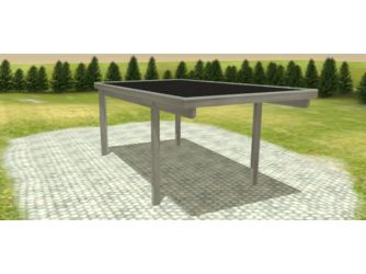 Carport -Q4- 3x6 Leimholz BITU KDG grau