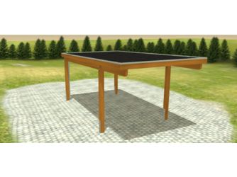 Carport -Q4- 3x6 Leimholz BITU KD+ braun