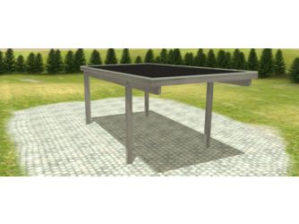 Carport -Q4- 3x6 Leimholz EPDM KDG grau