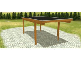 Carport -Q4- 3x6 Leimholz EPDM KD+