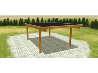 Carport -Q4- 4x6 Leimholz EPDM KD+