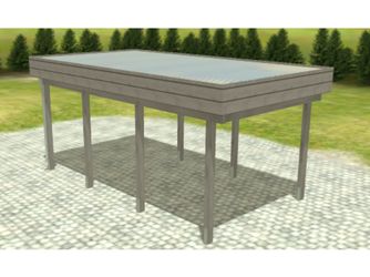 Carport Variant 3x5,5 Alu Leimholz KDG grau Carport Variant 3x5,5 Alu Leimholz KDG grau