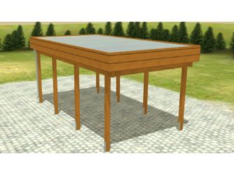 Carport Variant 3x5,5 Alu Leimholz KD+ braun