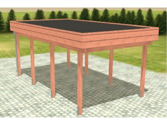 Carport Variant 3x5,5 Douglasie Stahl