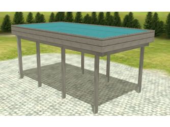 Carport Variant 3x5,5 KDG grau Alu-Stucco