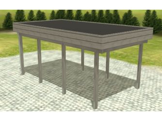 Carport Variant 3x5,5 KDG grau Stahl Carport Variant 3x5,5 KDG grau Stahl