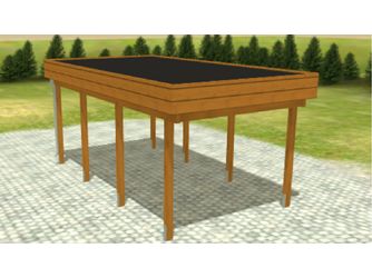 Carport Variant 3x5,5 KD+ braun EPDM