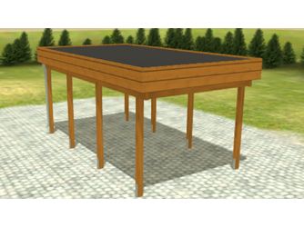 Carport Variant 3x5,5 KD+ braun Stahl