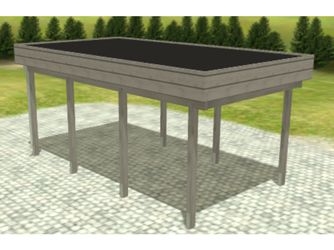 Carport Variant 3x5,5 Leimholz BITU KDG grau