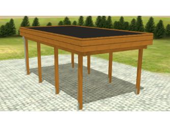 Carport Variant 3x5,5 Leimholz KD+ braun BITU Carport Variant 3x5,5 Leimholz KD+ braun BITU