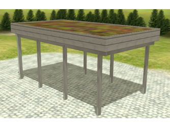 Carport Variant 3x5,5 Leimholz Öko KDG grau Carport Variant 3x5,5 Leimholz Öko KDG grau