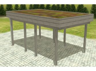 Carport Variant 3x5 KDG grau Öko Carport Variant 3x5 KDG grau Öko