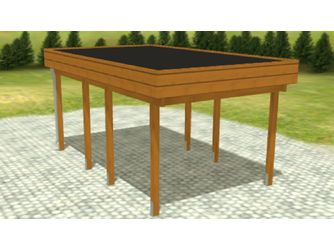 Carport Variant 3x5 Leimholz KD+ braun BITU