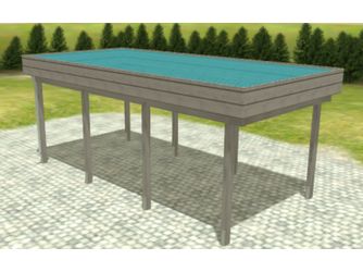 Carport Variant 3x6 KDG grau Alu-Stucco