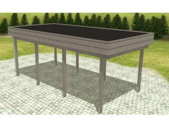 Carport Variant 3x6 Leimholz BITU KDG grau Carport Variant 3x6 Leimholz BITU KDG grau