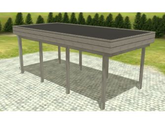 Carport Variant 3x6 Leimholz KDG grau Stahl Carport Variant 3x6 Leimholz KDG grau Stahl