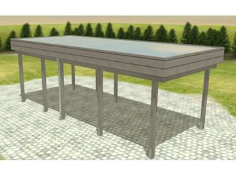 Carport Variant 3x7 Alu Leimholz KDG grau Carport Variant 3x7 Alu Leimholz KDG grau