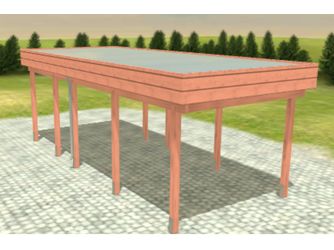 Carport Variant 3x7 Douglasie Alu-GT