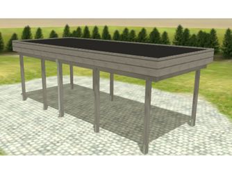 Carport Variant 3x7 KDG grau EPDM Carport Variant 3x7 KDG grau EPDM