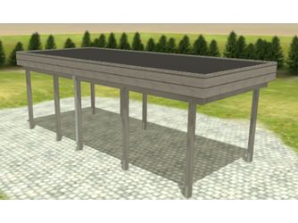 Carport Variant 3x7 KDG grau Stahl Carport Variant 3x7 KDG grau Stahl