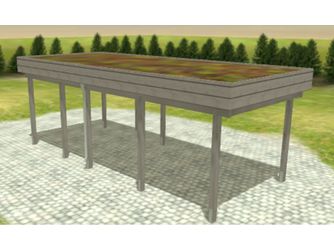 Carport Variant 3x7 Leimholz Öko KDG grau Carport Variant 3x7 Leimholz Öko KDG grau