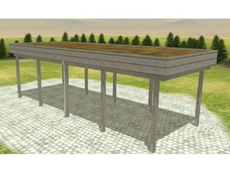 Carport Variant 3x8 KDG grau Öko Carport Variant 3x8 KDG grau Öko