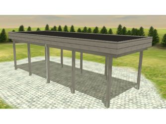 Carport Variant 3x8 Leimholz BITU KDG grau Carport Variant 3x8 Leimholz BITU KDG grau