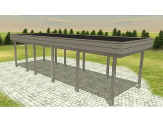 Carport Variant 3x9 Leimholz EPDM KDG grau Carport Variant 3x9 Leimholz EPDM KDG grau