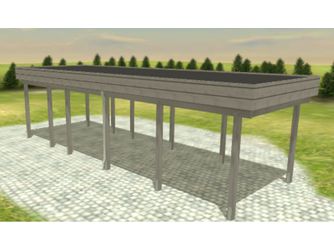 Carport Variant 3x9 Leimholz KDG grau Stahl