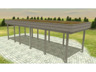 Carport Variant 3x9 Leimholz Öko KDG grau Carport Variant 3x9 Leimholz Öko KDG grau
