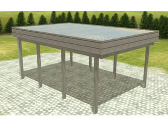 Carport Variant 4x5,5 Alu Leimholz KDG grau Carport Variant 4x5,5 Alu Leimholz KDG grau