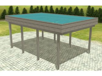 Carport Variant 4x5,5 KDG grau Alu-Stucco