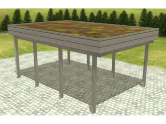 Carport Variant 4x5,5 KDG grau Öko Carport Variant 4x5,5 KDG grau Öko