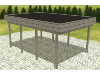 Carport Variant 4x5,5 Leimholz BITU KDG grau Carport Variant 4x5,5 Leimholz BITU KDG grau