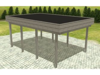 Carport Variant 4x5,5 Leimholz EPDM KDG grau Carport Variant 4x5,5 Leimholz EPDM KDG grau