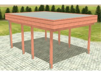Carport Variant 4x5 Douglasie Alu-GT