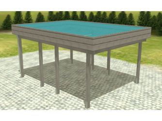 Carport Variant 4x5 KDG grau Alu-Stucco
