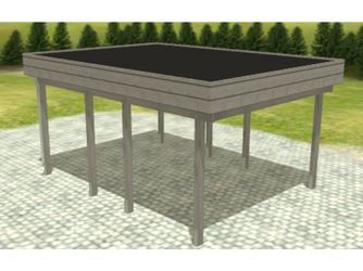 Carport Variant 4x5 Leimholz BITU KDG grau Carport Variant 4x5 Leimholz BITU KDG grau