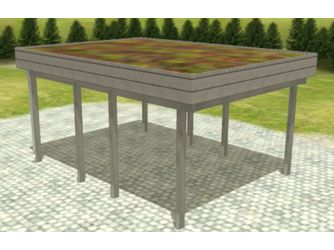 Carport Variant 4x5 Leimholz Öko KDG grau Carport Variant 4x5 Leimholz Öko KDG grau