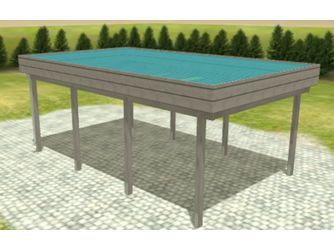 Carport Variant 4x6 KDG grau Alu-Stucco