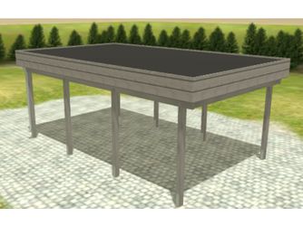 Carport Variant 4x6 KDG grau Stahl Carport Variant 4x6 KDG grau Stahl