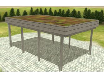 Carport Variant 4x6 KDG grau Öko Carport Variant 4x6 KDG grau Öko