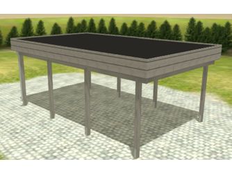 Carport Variant 4x6 Leimholz BITU KDG grau