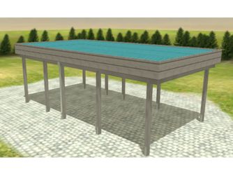 Carport Variant 4x7 KDG grau Alu-Stucco