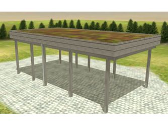 Carport Variant 4x7 Leimholz Öko KDG grau Carport Variant 4x7 Leimholz Öko KDG grau