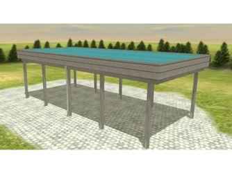 Carport Variant 4x8 KDG grau Alu-Stucco