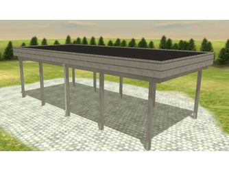 Carport Variant 4x8 Leimholz EPDM KDG grau Carport Variant 4x8 Leimholz EPDM KDG grau
